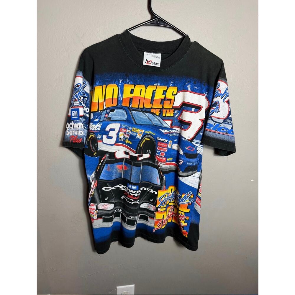 Vintage Dale Earnhardt Sr & Jr AOP Nascar T Shirt - Medium
